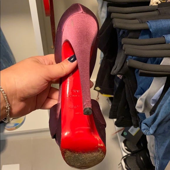 Christian Louboutin  purple satin size 36.5/6.5